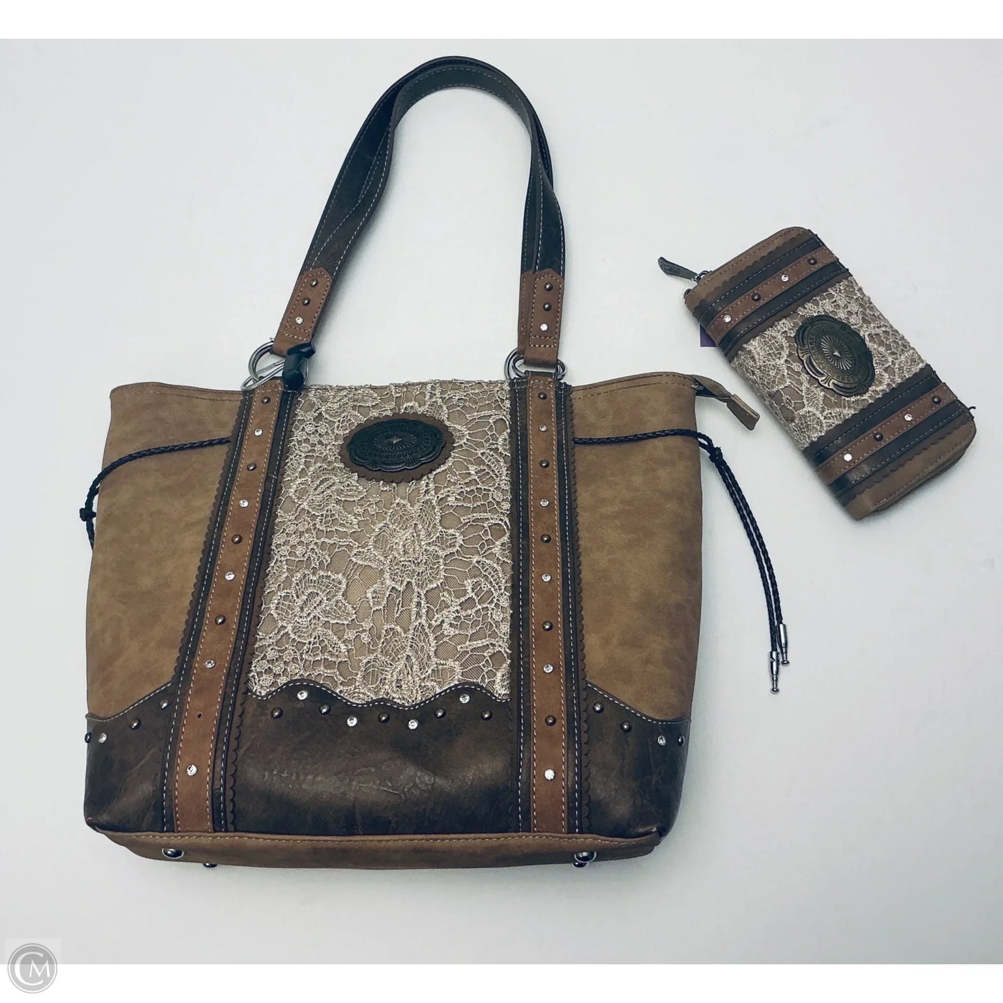 Handbag By Justin, Size: Medium