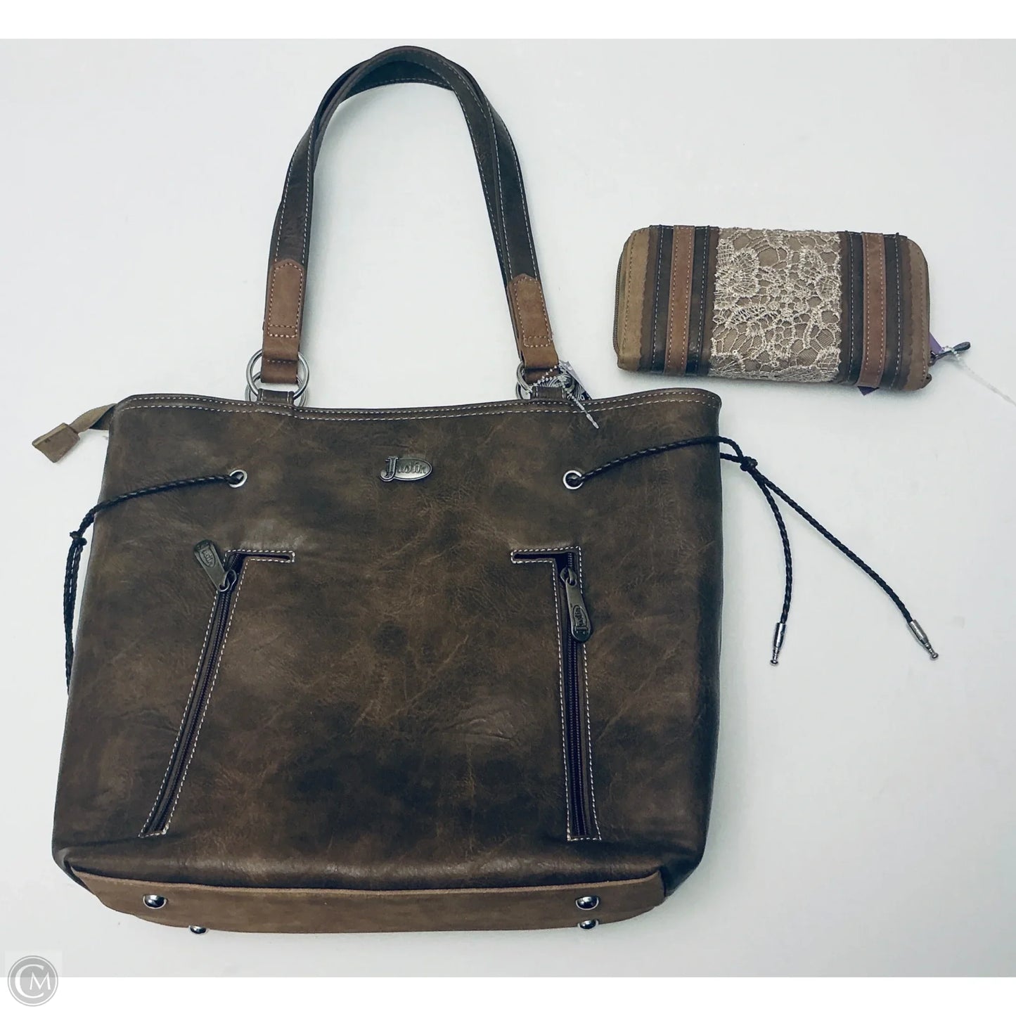 Handbag By Justin, Size: Medium