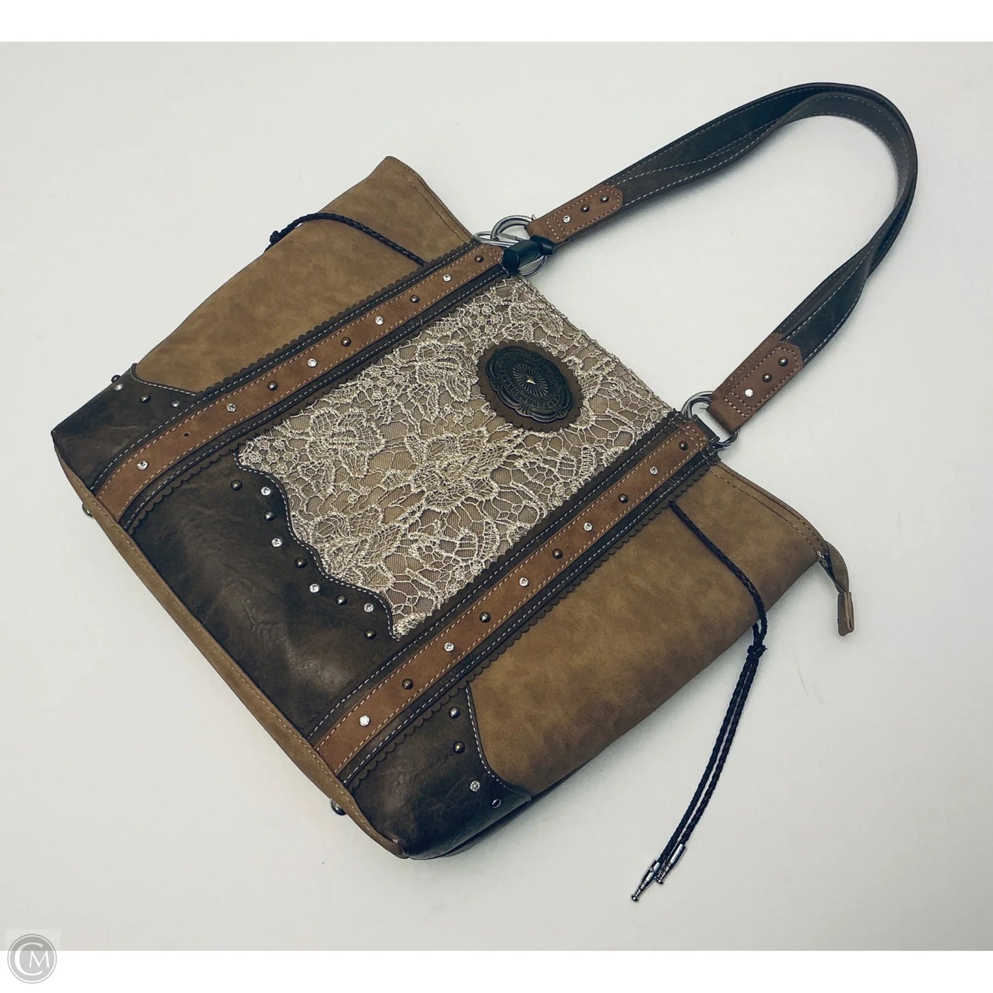 Handbag By Justin, Size: Medium