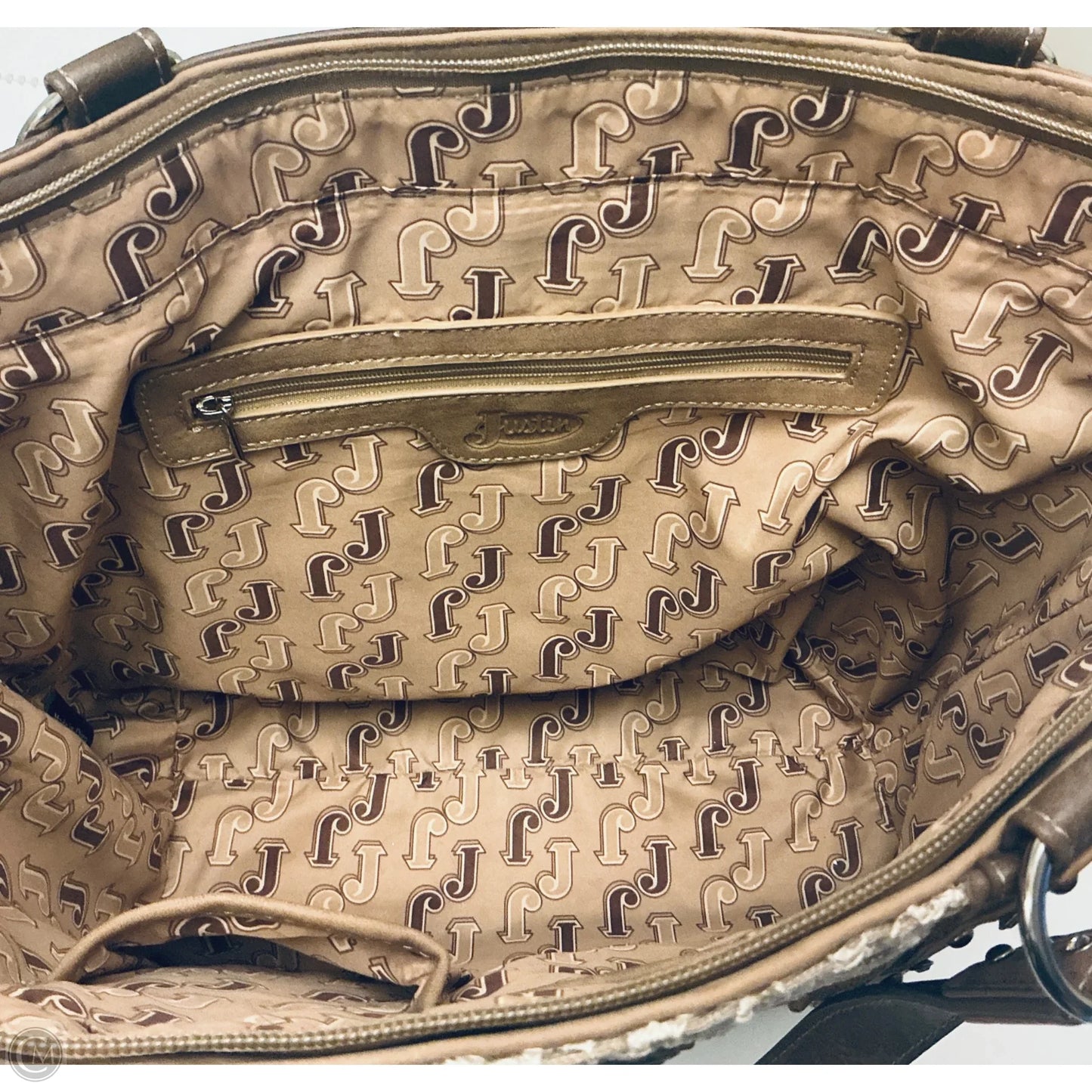 Handbag By Justin, Size: Medium
