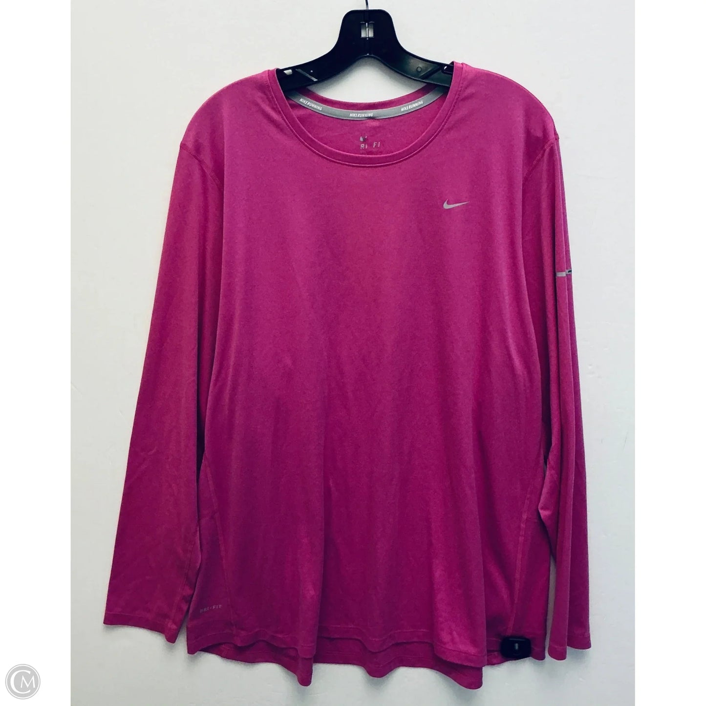 Athletic Top Long Sleeve Crewneck By Nike Apparel In Pink, Size: 3x