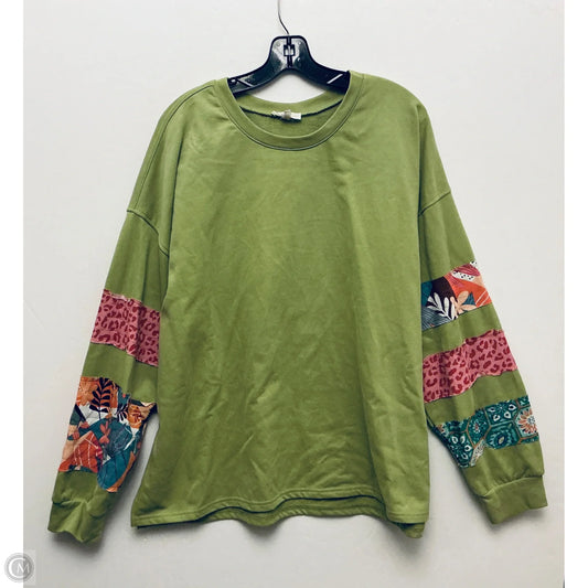 Top Long Sleeve By Easel In Green, Size: 1x