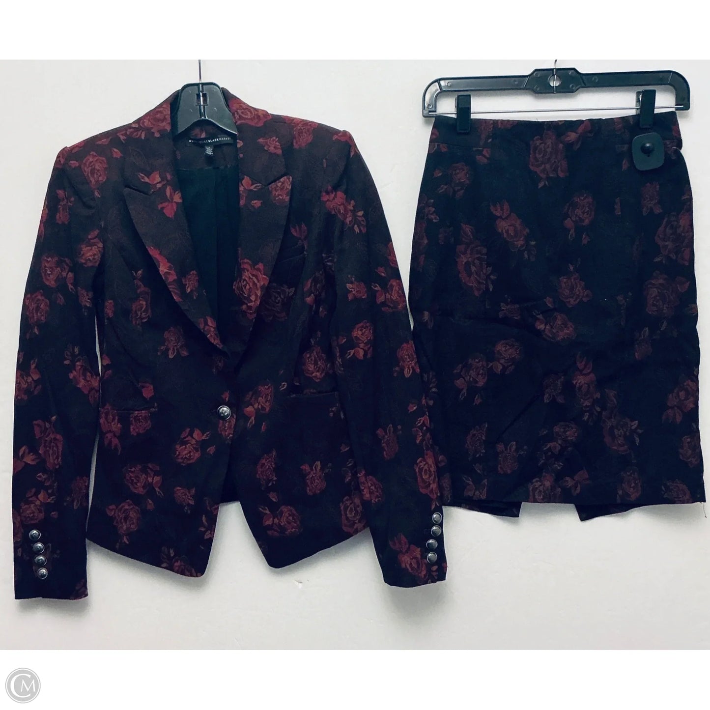 Skirt Set 2pc By White House Black Market In Floral Print, Size: 0p