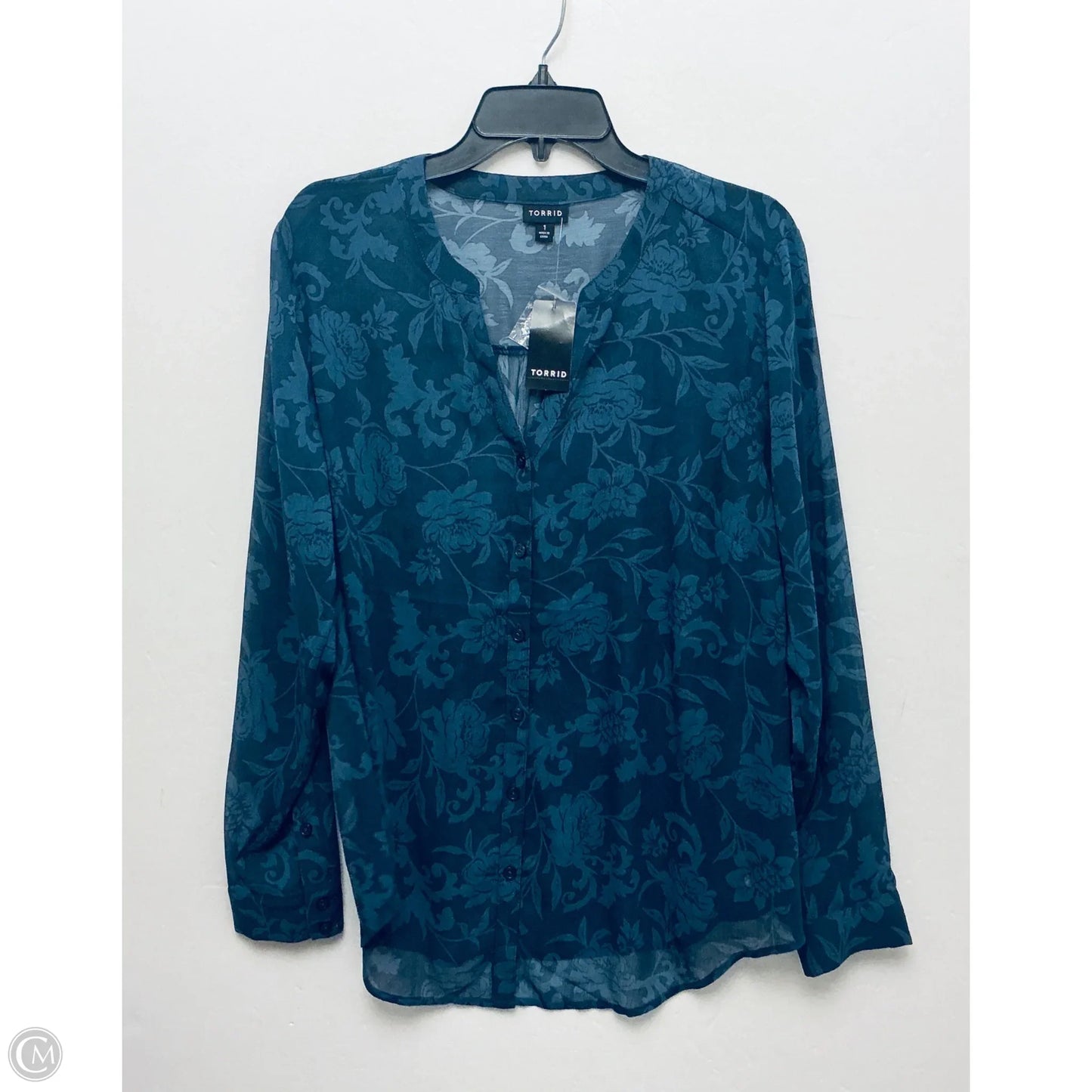Top Long Sleeve By Torrid In Navy, Size: Xl