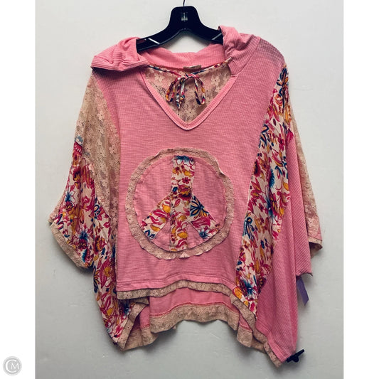 Top Short Sleeve By Pol In Pink, Size: S