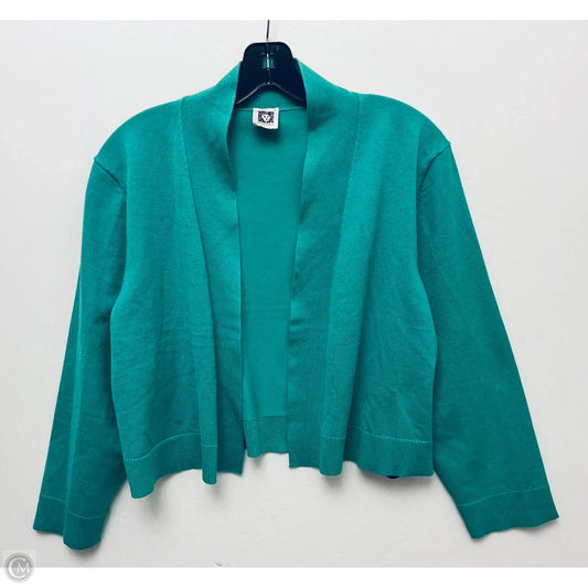 Sweater Cardigan By Anne Klein In Green, Size: S