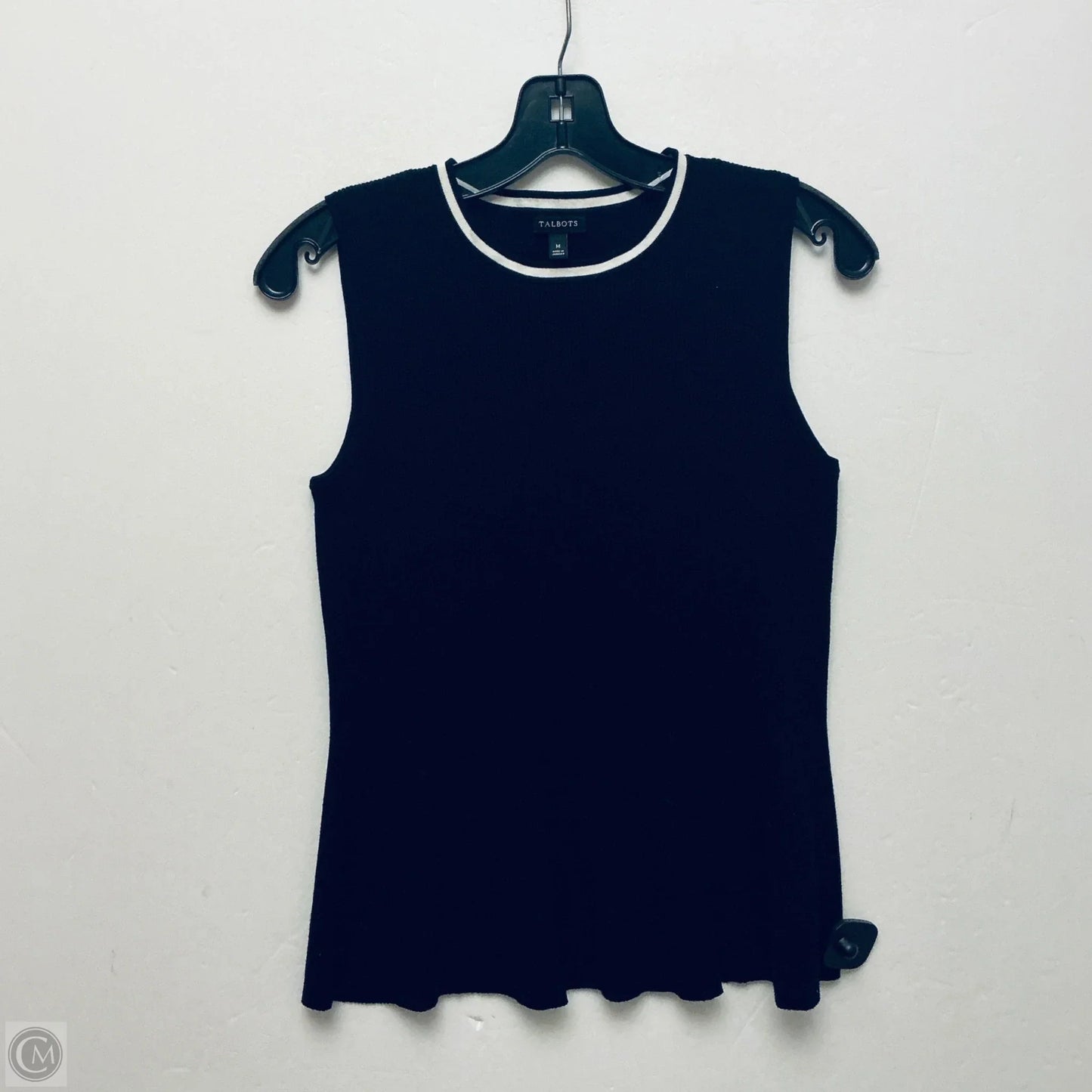 Top Sleeveless By Talbots In Black, Size: M