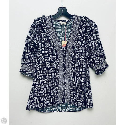 Top Short Sleeve By Entro In Black & White, Size: M