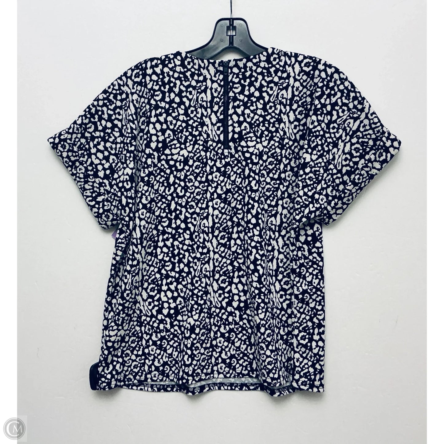 Top Short Sleeve By Melloday In Black & White, Size: S
