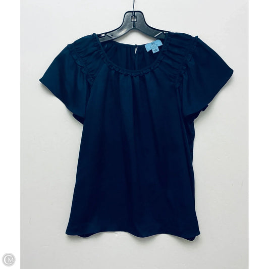 Top Short Sleeve By Cece In Navy, Size: S