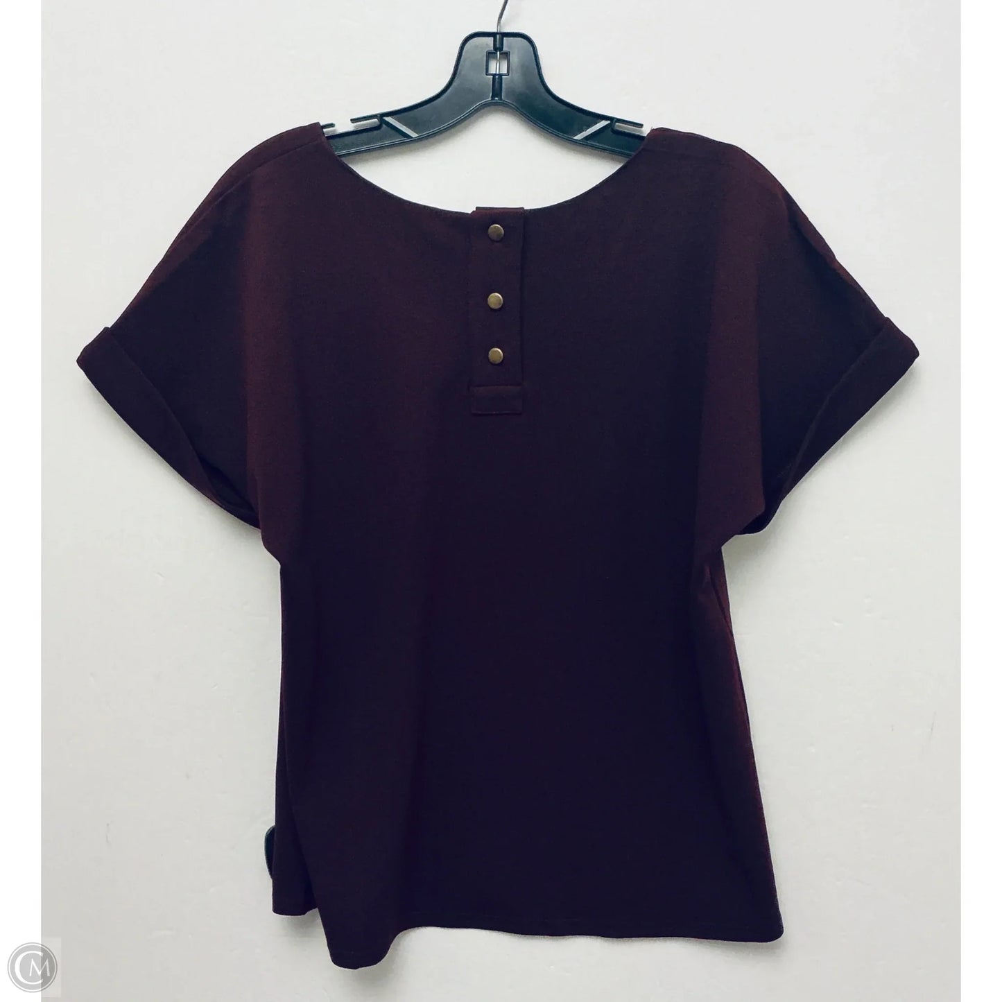 Top Short Sleeve By Melloday In Maroon, Size: M