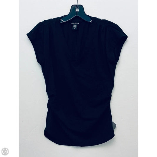 Athletic Top Short Sleeve By Athleta In Black, Size: Xs
