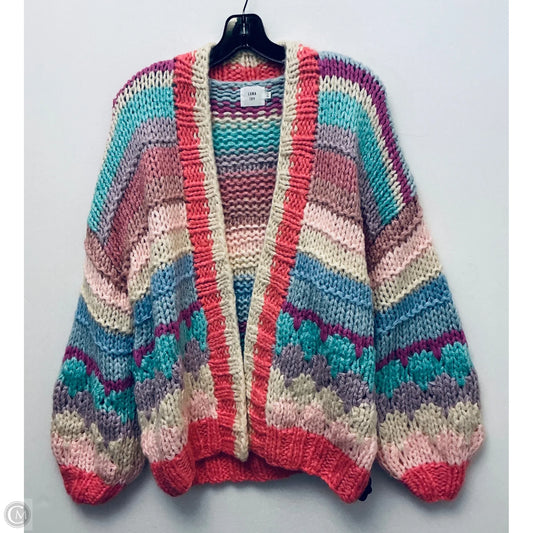 Sweater Cardigan By Clothes Mentor In Multi-colored, Size: S