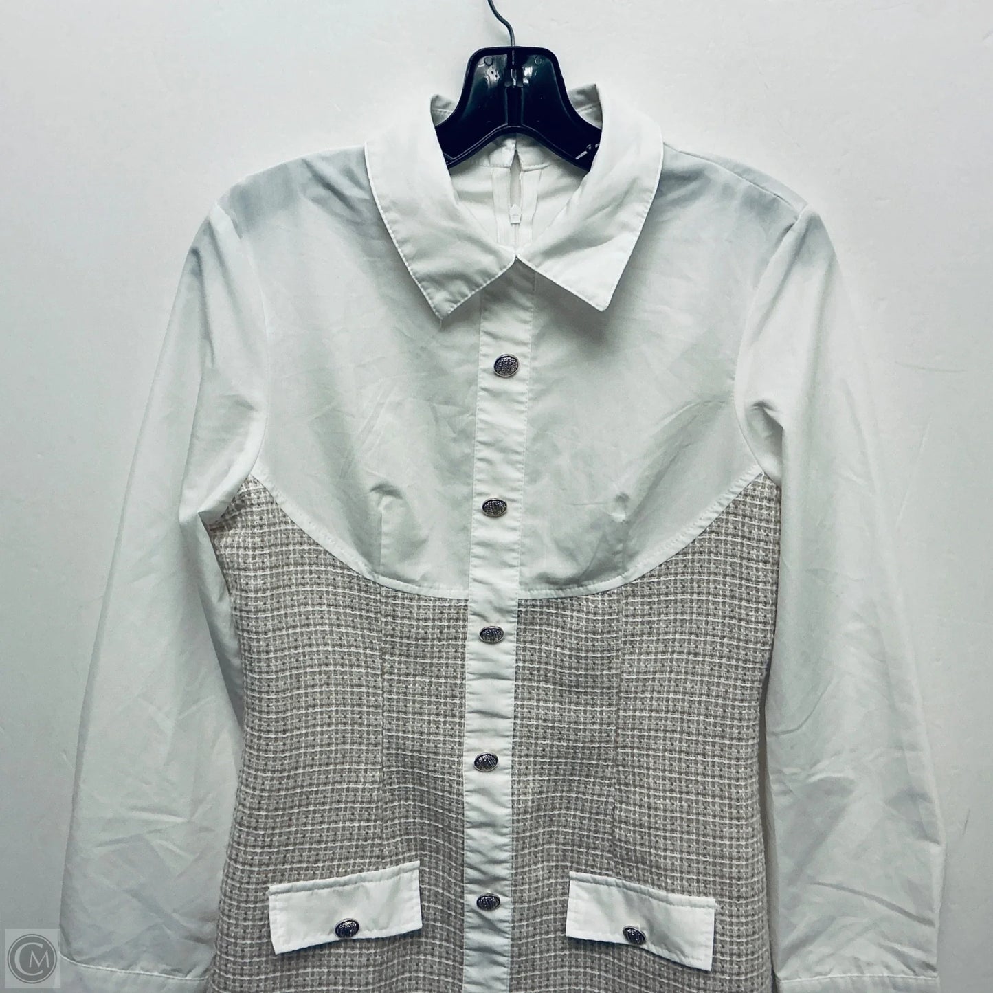 Dress Work By Shein In Tan & White, Size: S