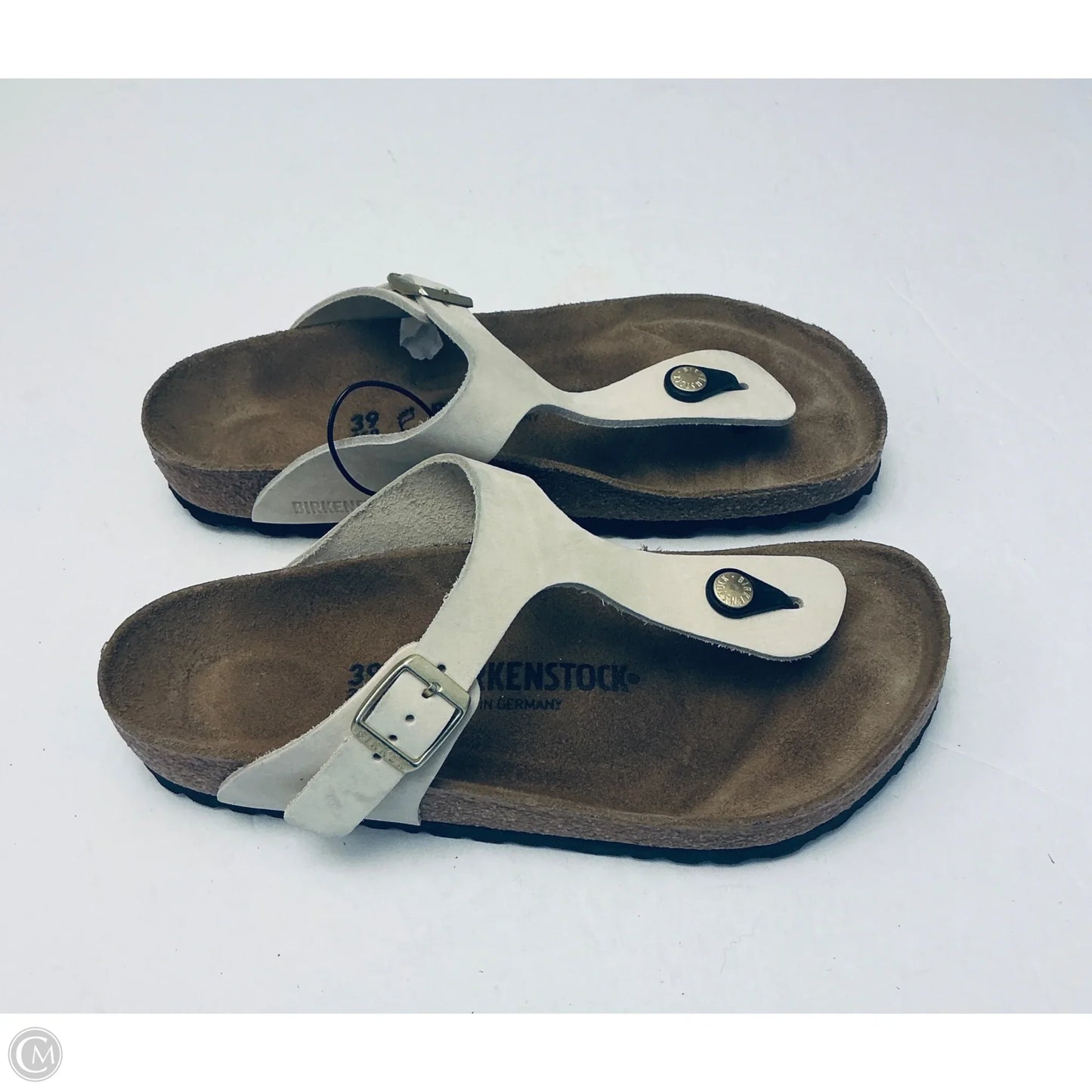 Sandals Flats By Birkenstock In Cream, Size: 8