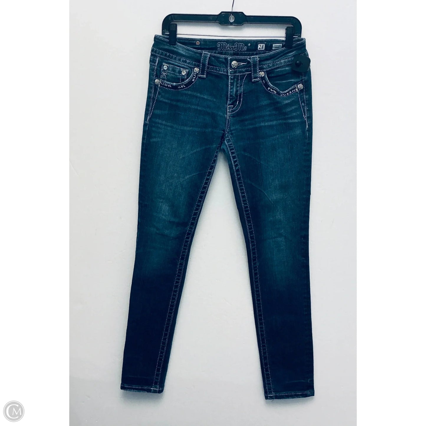 Jeans Skinny By Miss Me In Blue Denim, Size: 6