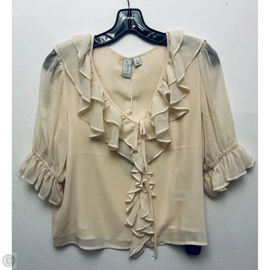 Top Short Sleeve By Joie In Cream, Size: S