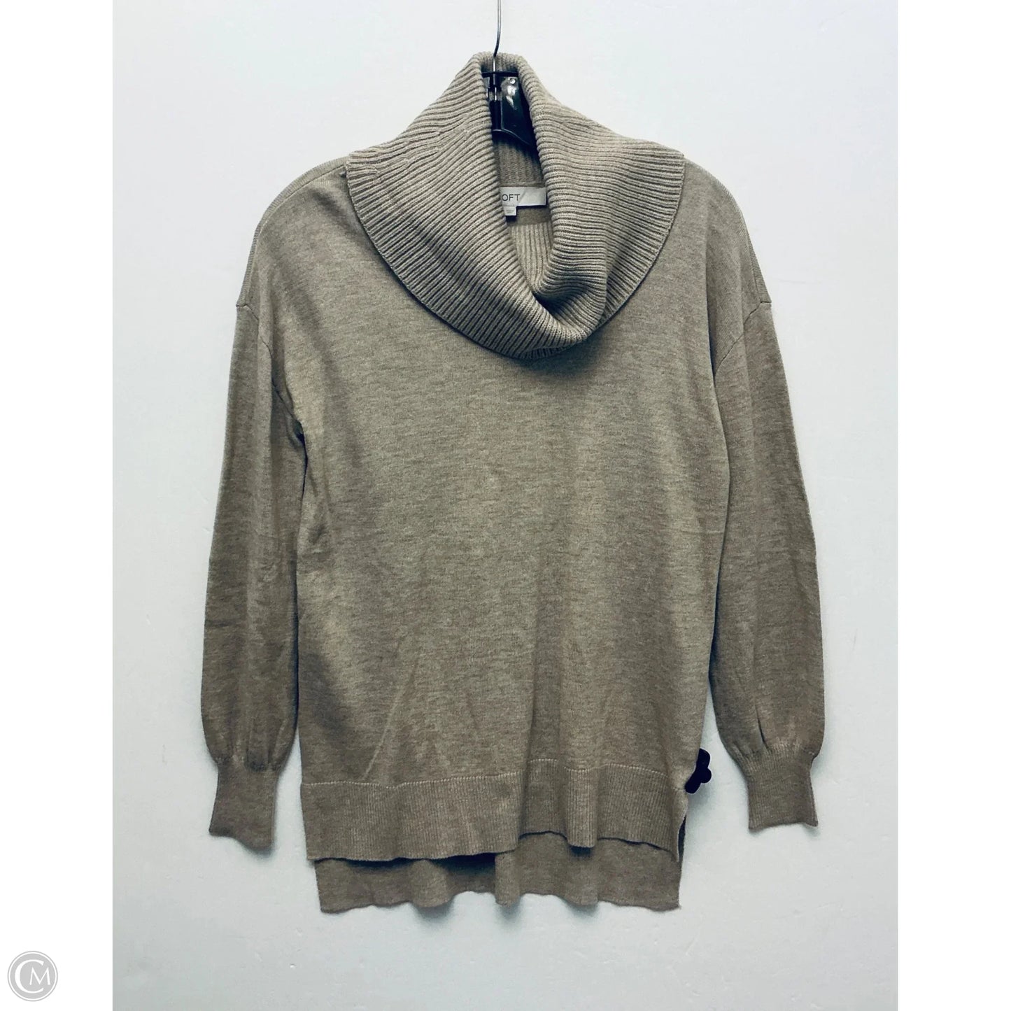 Sweatshirt Collar By Loft In Tan, Size: S