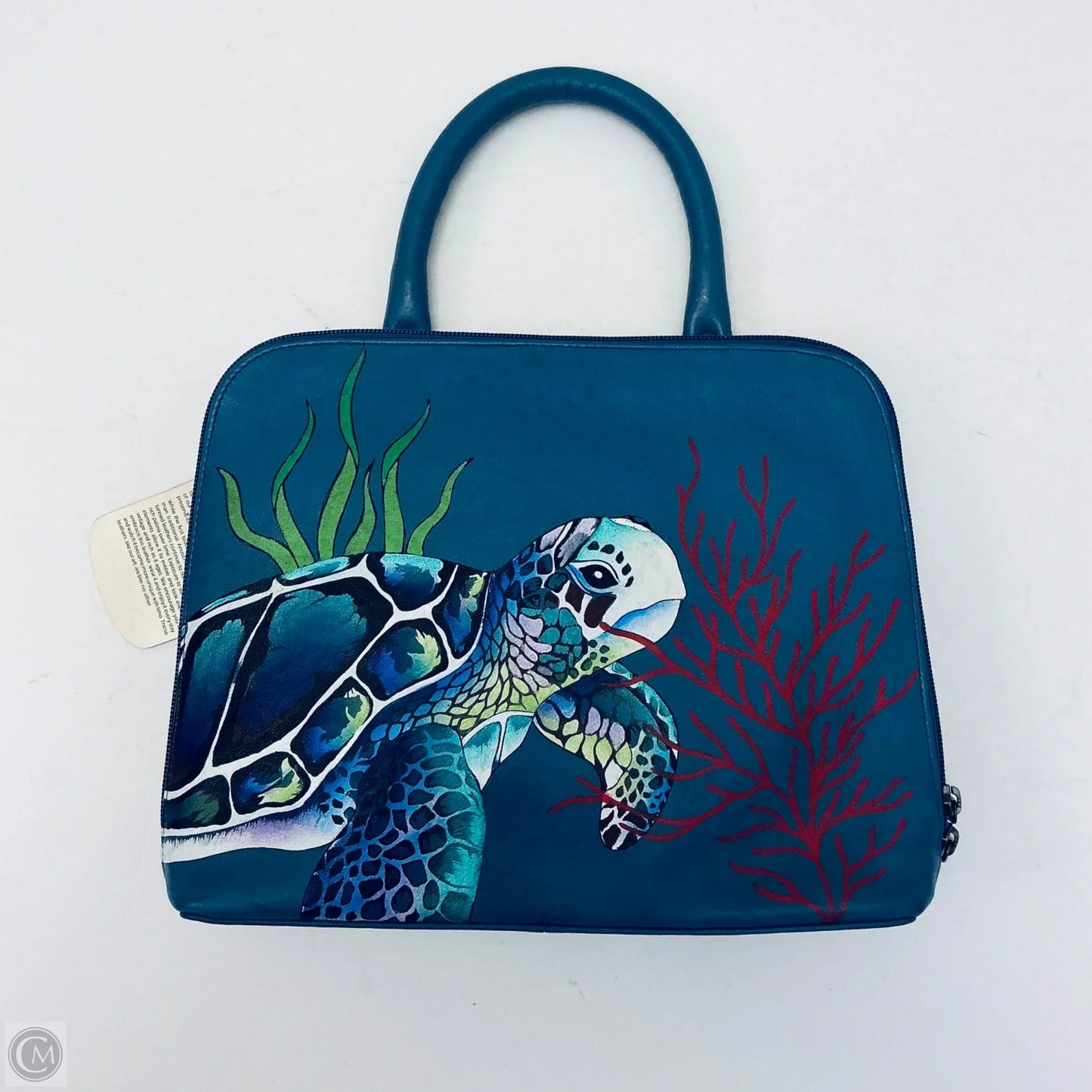 Handbag Leather By Anuschka, Size: Medium