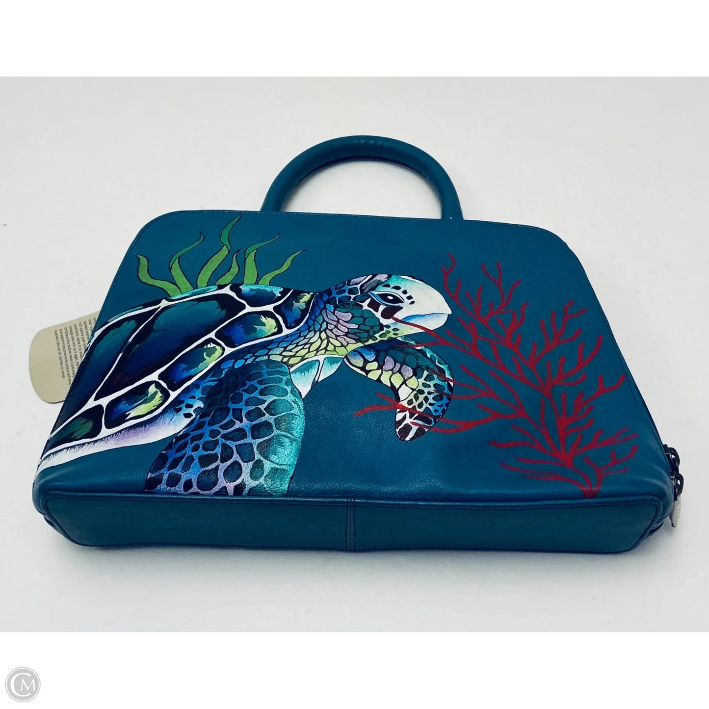 Handbag Leather By Anuschka, Size: Medium