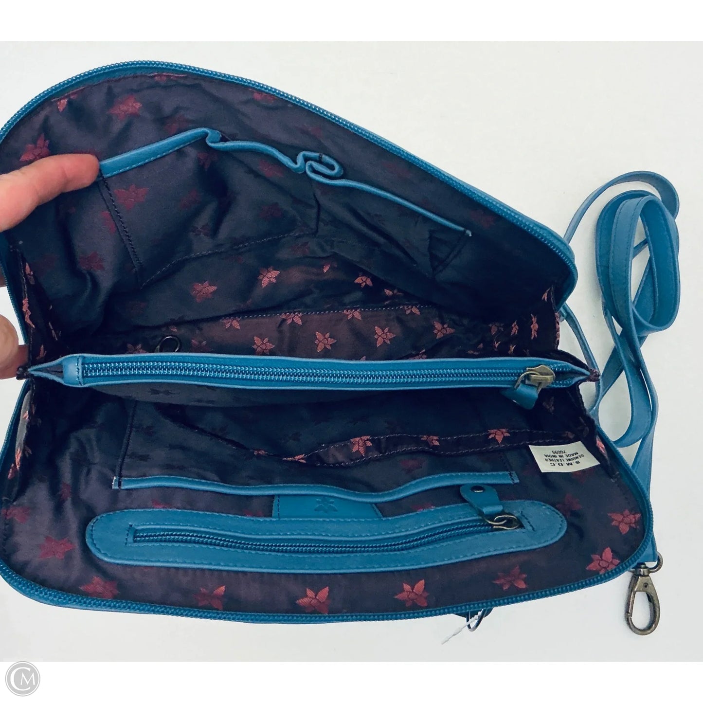 Handbag Leather By Anuschka, Size: Medium