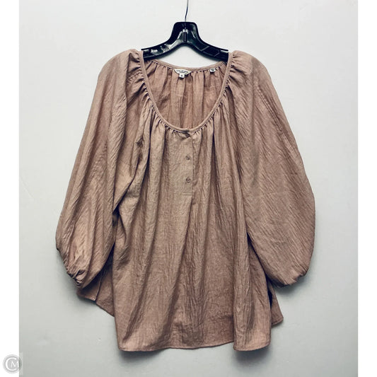 Top Long Sleeve By Max Studio In Pink, Size: 1x