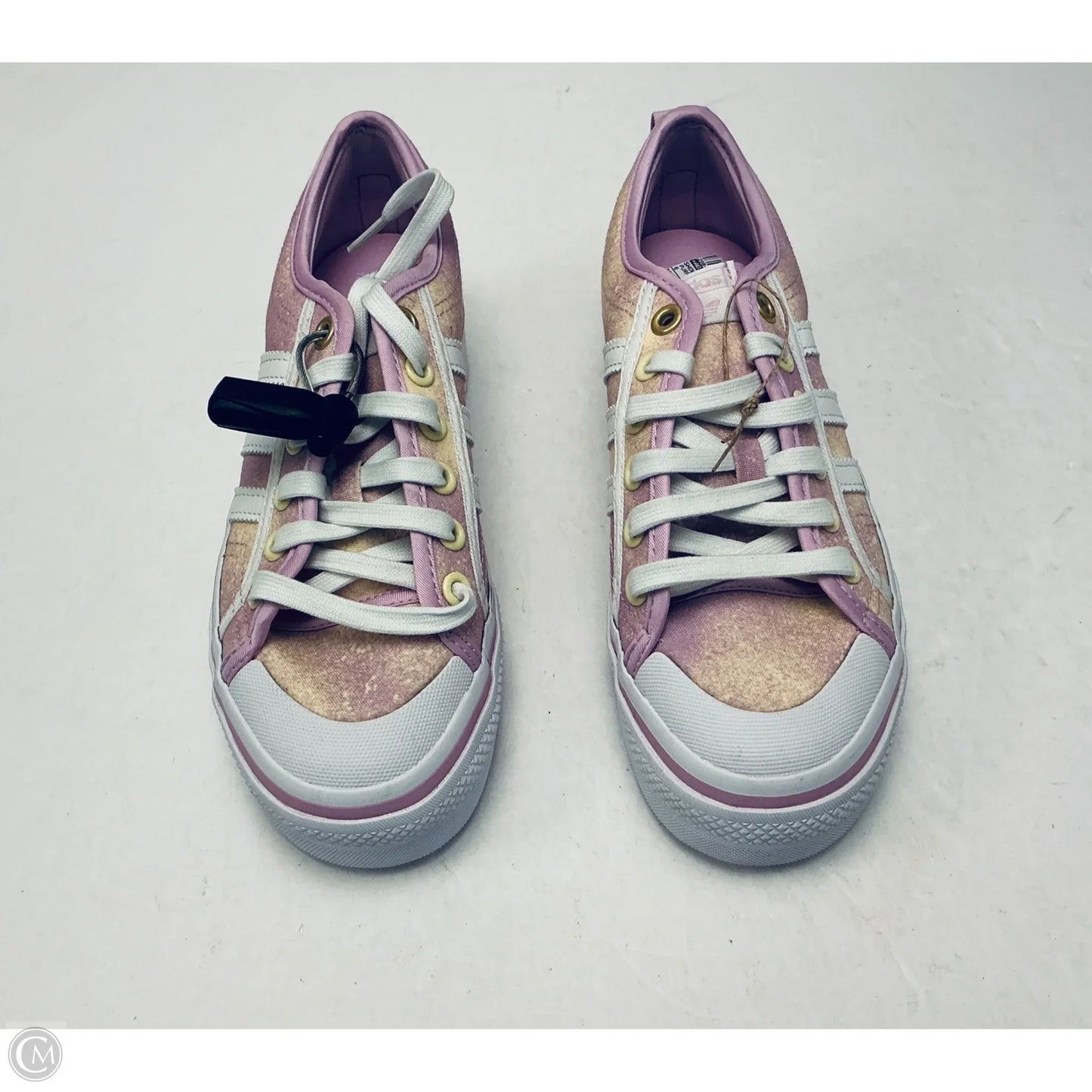 Shoes Sneakers By Adidas In Purple & Yellow, Size: 6