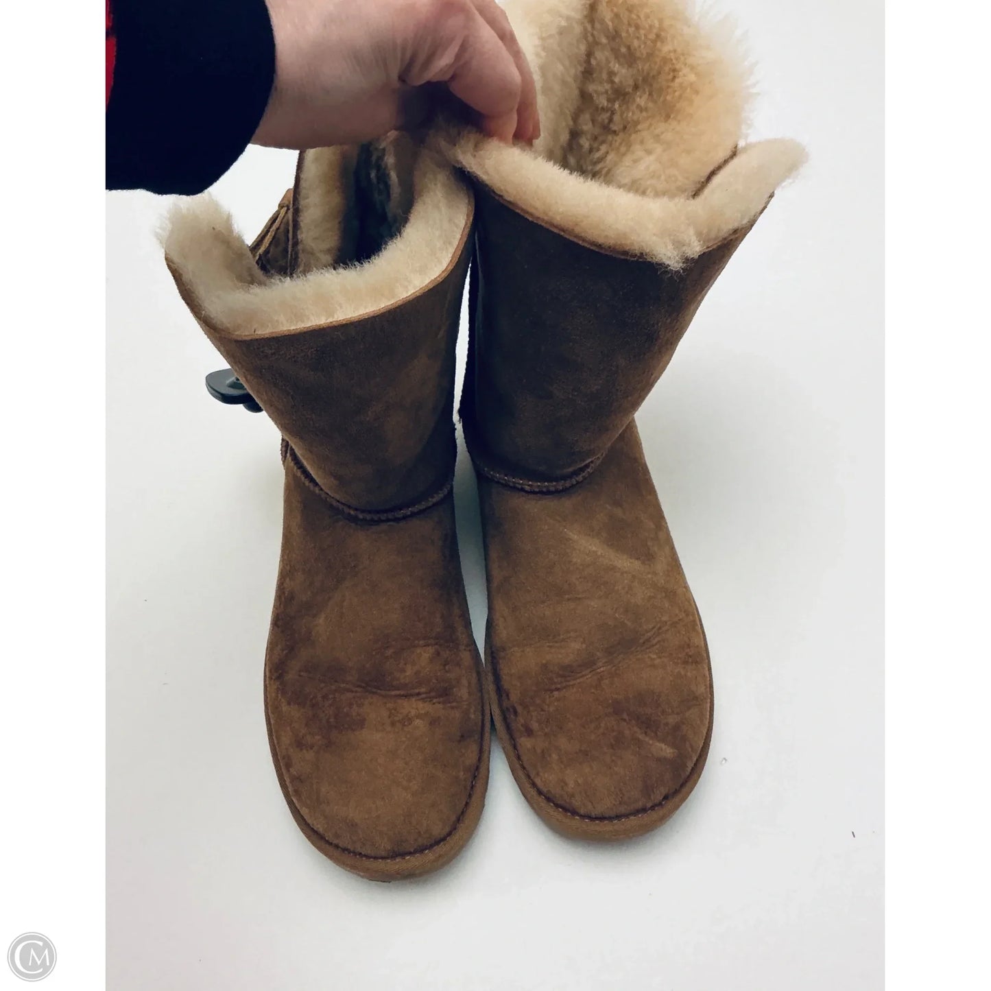 Boots Designer By Ugg In Brown, Size: 10