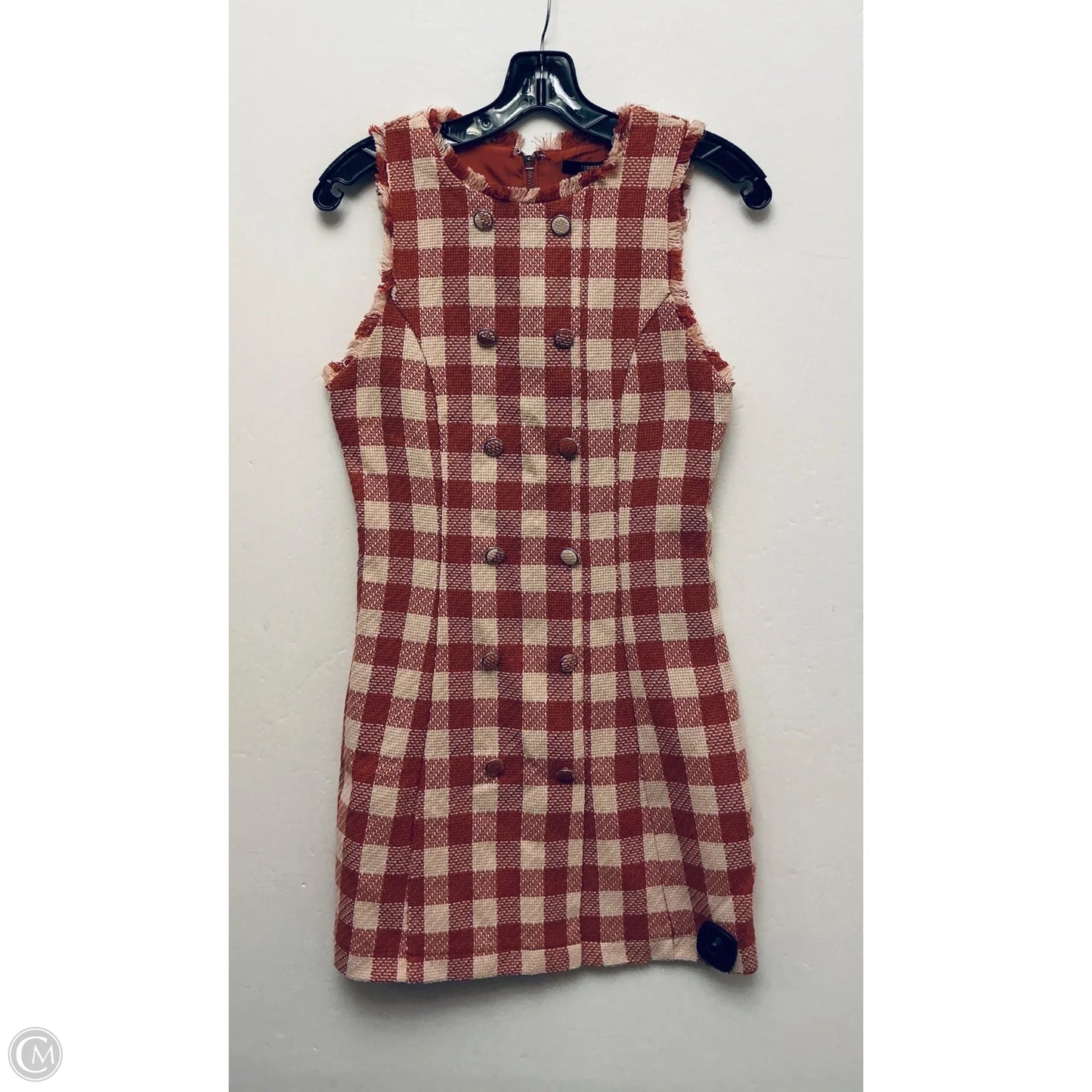Dress Casual Midi By Forever 21 In Checkered Pattern, Size: S