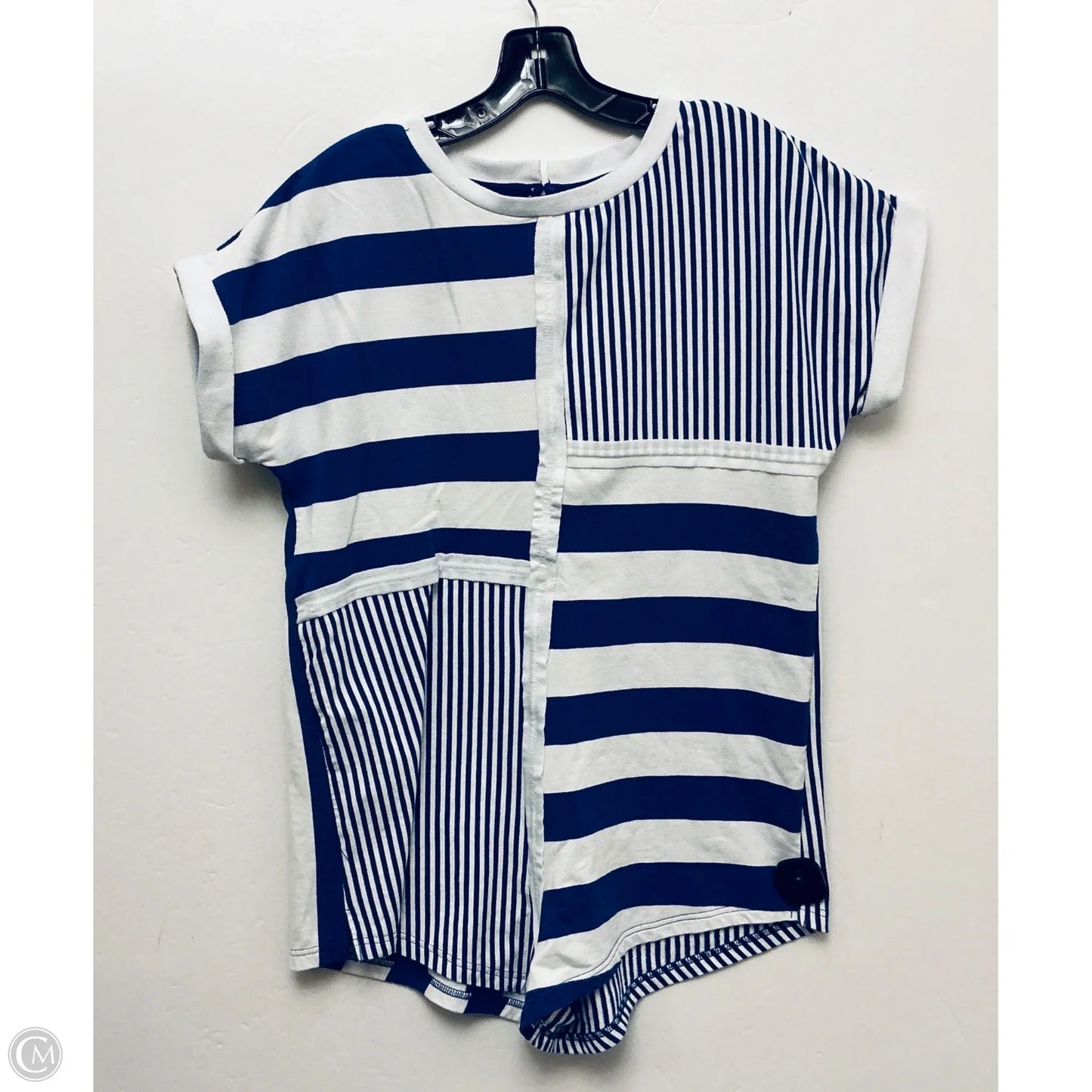 Romper By Umgee In Blue & White, Size: S