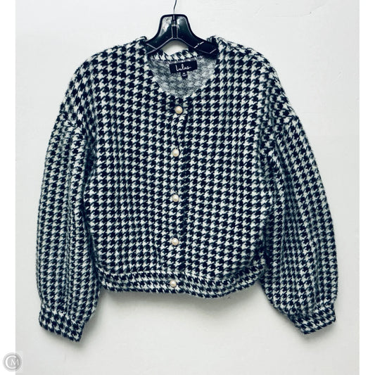 Sweater Cardigan By Lulus In Black & White, Size: M