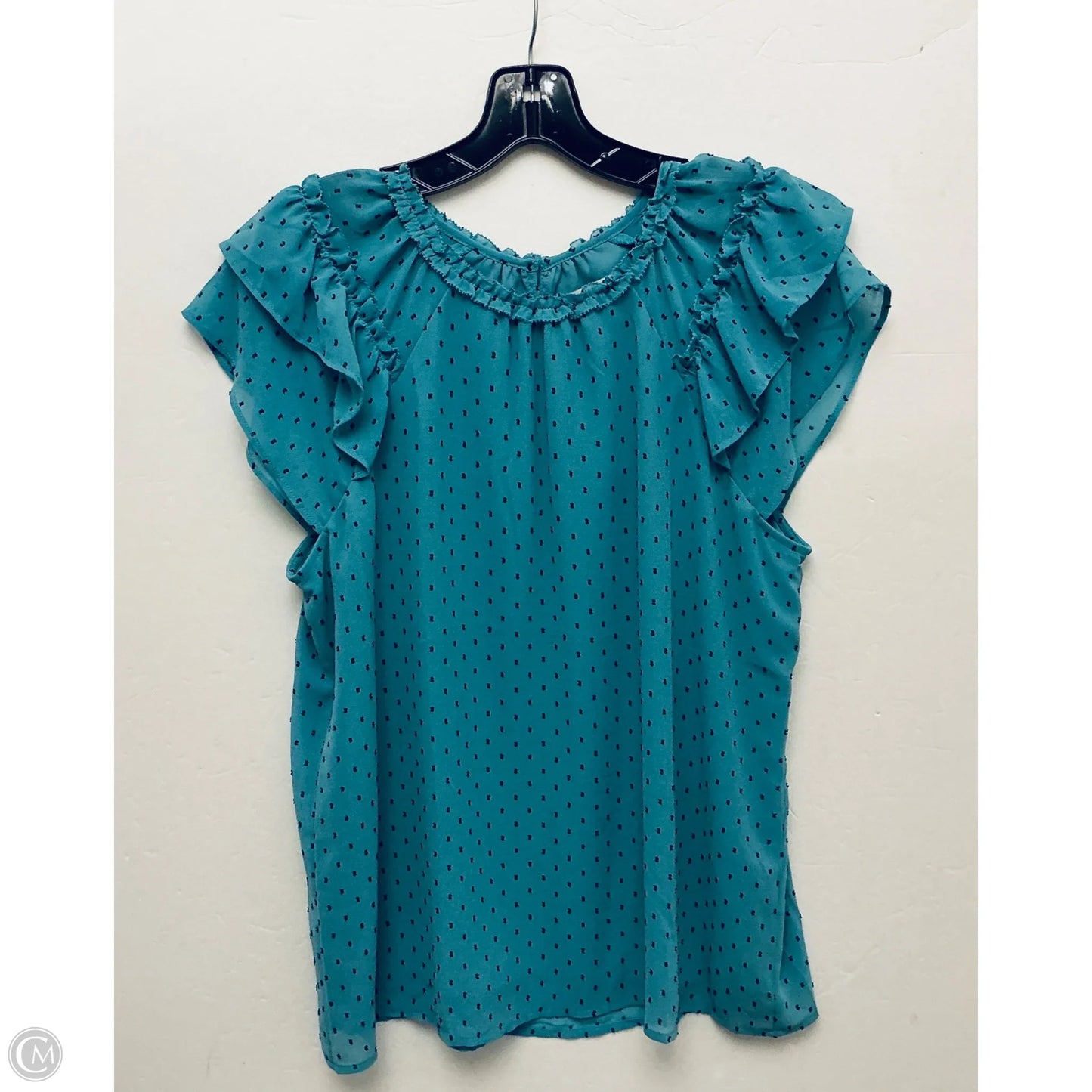 Top Short Sleeve By Loft In Green, Size: M