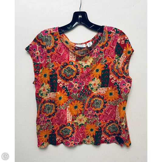 Top Short Sleeve By Nicole Miller In Multi-colored, Size: M