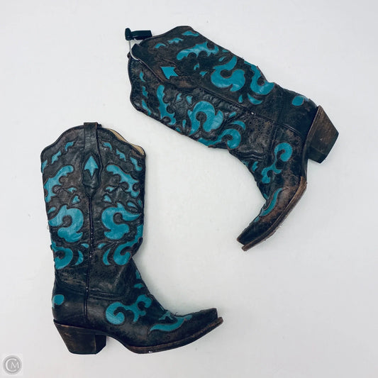 Boots Western By Corral In Brown & Green, Size: 6