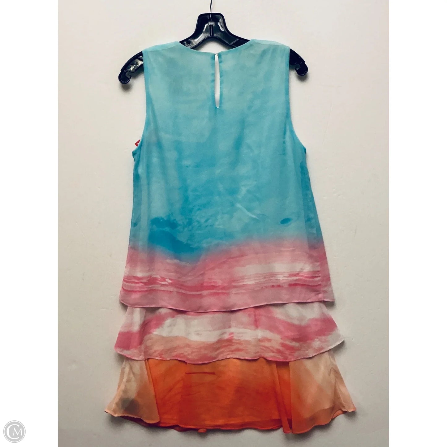Dress Casual Midi By Frank Lyman In Blue & Pink, Size: M