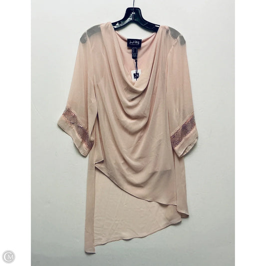 Top Short Sleeve By Joseph Ribkoff In Peach, Size: S