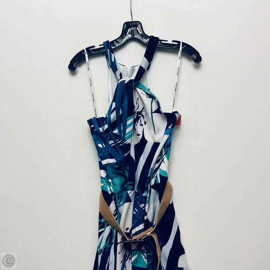 Jumpsuit By Frank Lyman In Blue & White, Size: Xl
