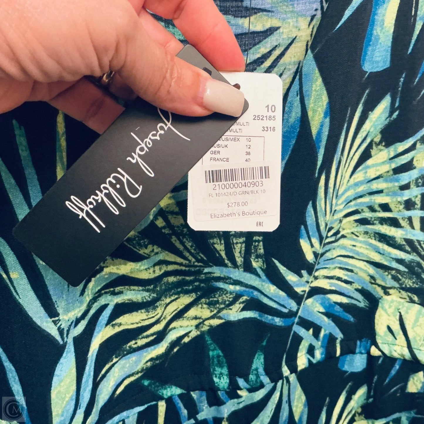 Dress Party Long By Joseph Ribkoff In Tropical Print, Size: S