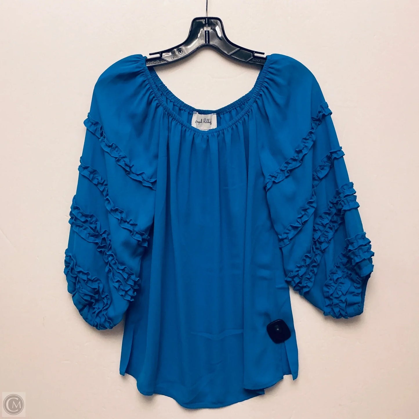 Top Long Sleeve By Joseph Ribkoff In Blue, Size: L
