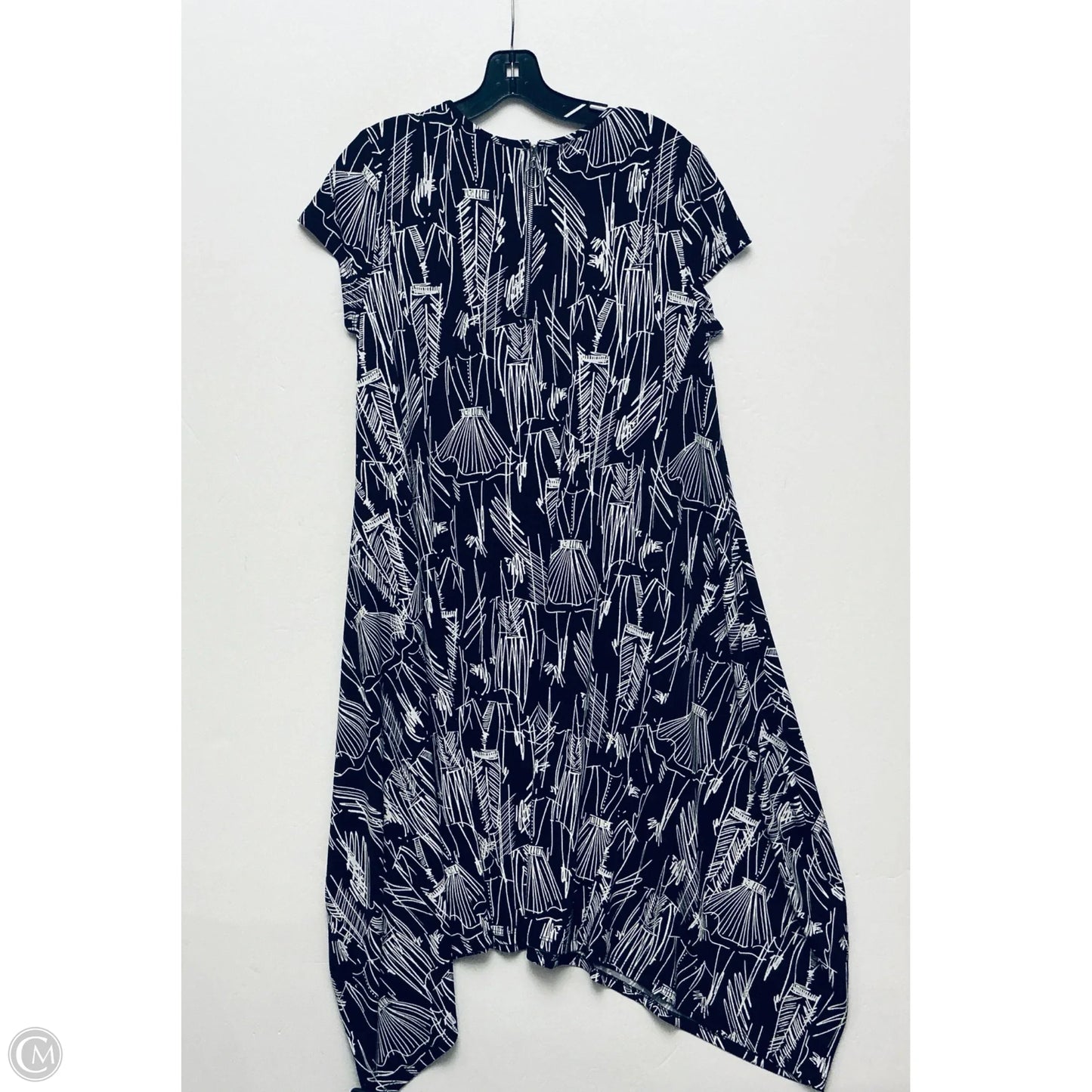 Dress Casual Midi By Joseph Ribkoff In Black & White, Size: L