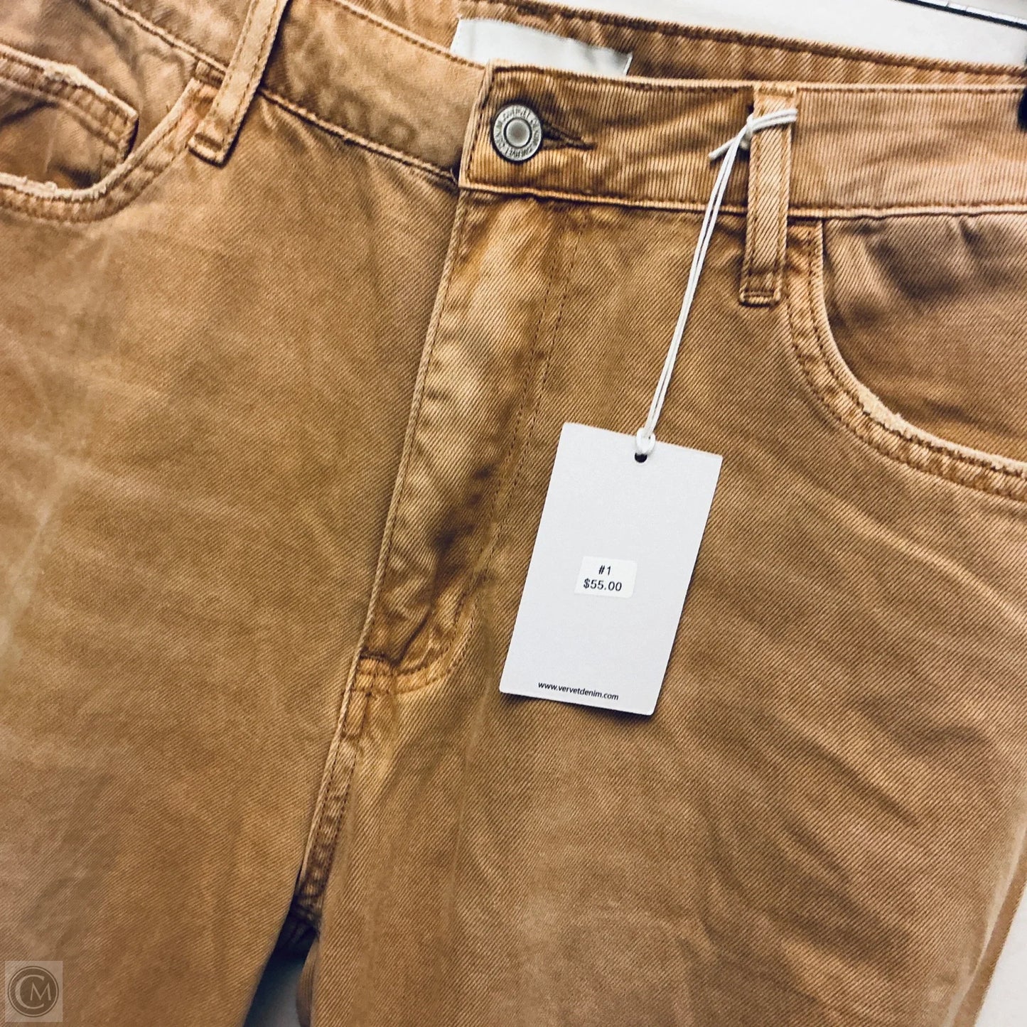 Jeans Flared By Vervet In Tan Denim, Size: 10