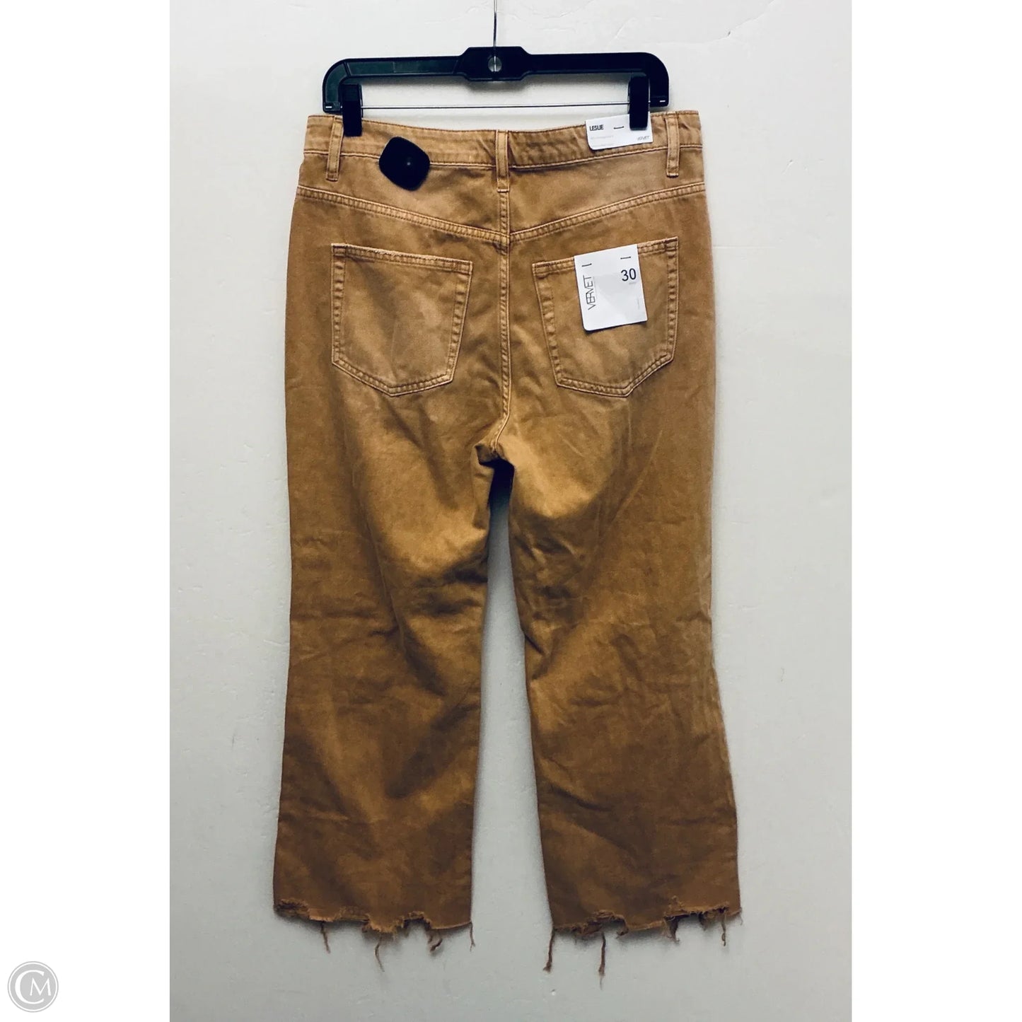 Jeans Flared By Vervet In Tan Denim, Size: 10
