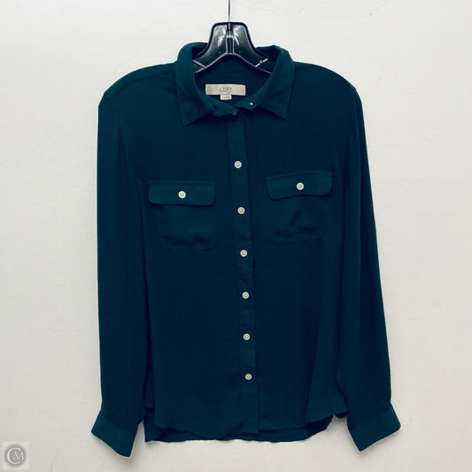 Top Long Sleeve By Loft In Green, Size: S