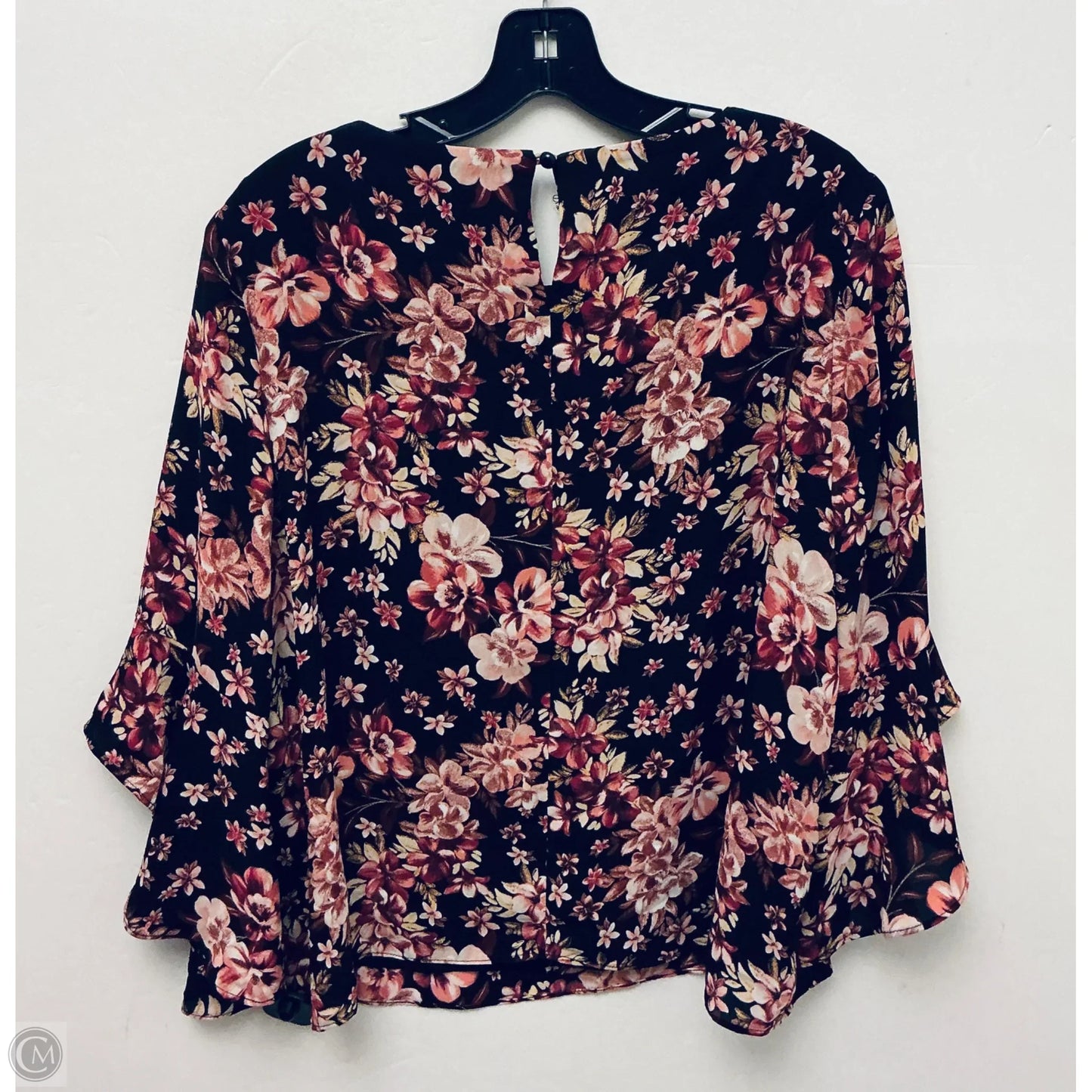 Top Long Sleeve By Evan-picone In Floral Print, Size: L