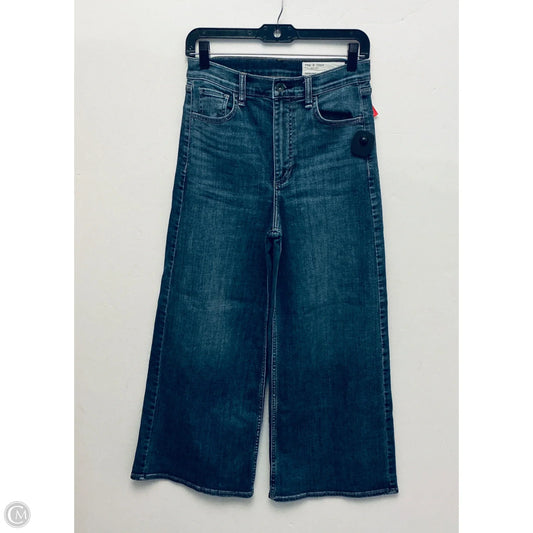 Jeans Wide Leg By Rag And Bone In Blue Denim, Size: 4