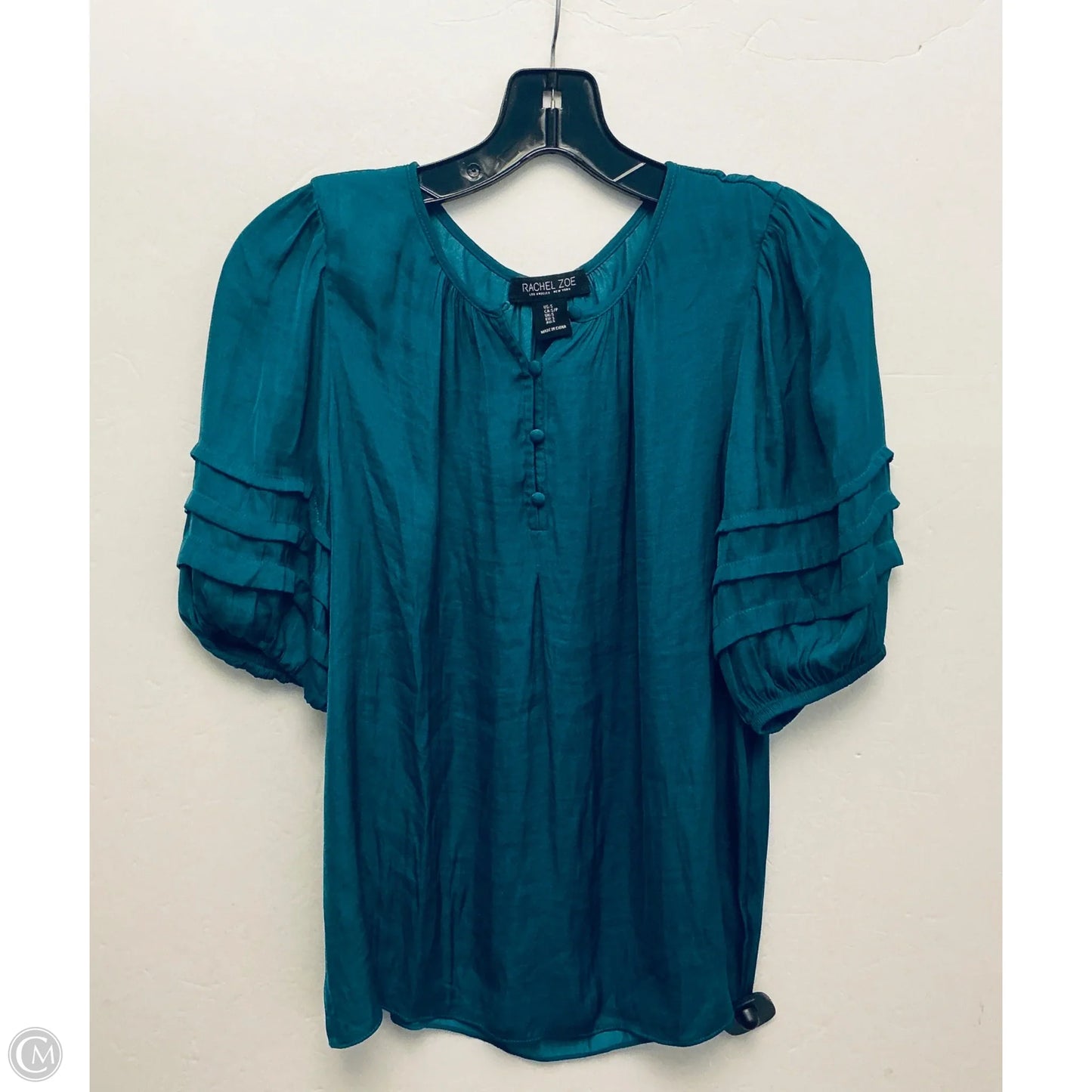 Top Short Sleeve By Rachel Zoe In Teal, Size: S