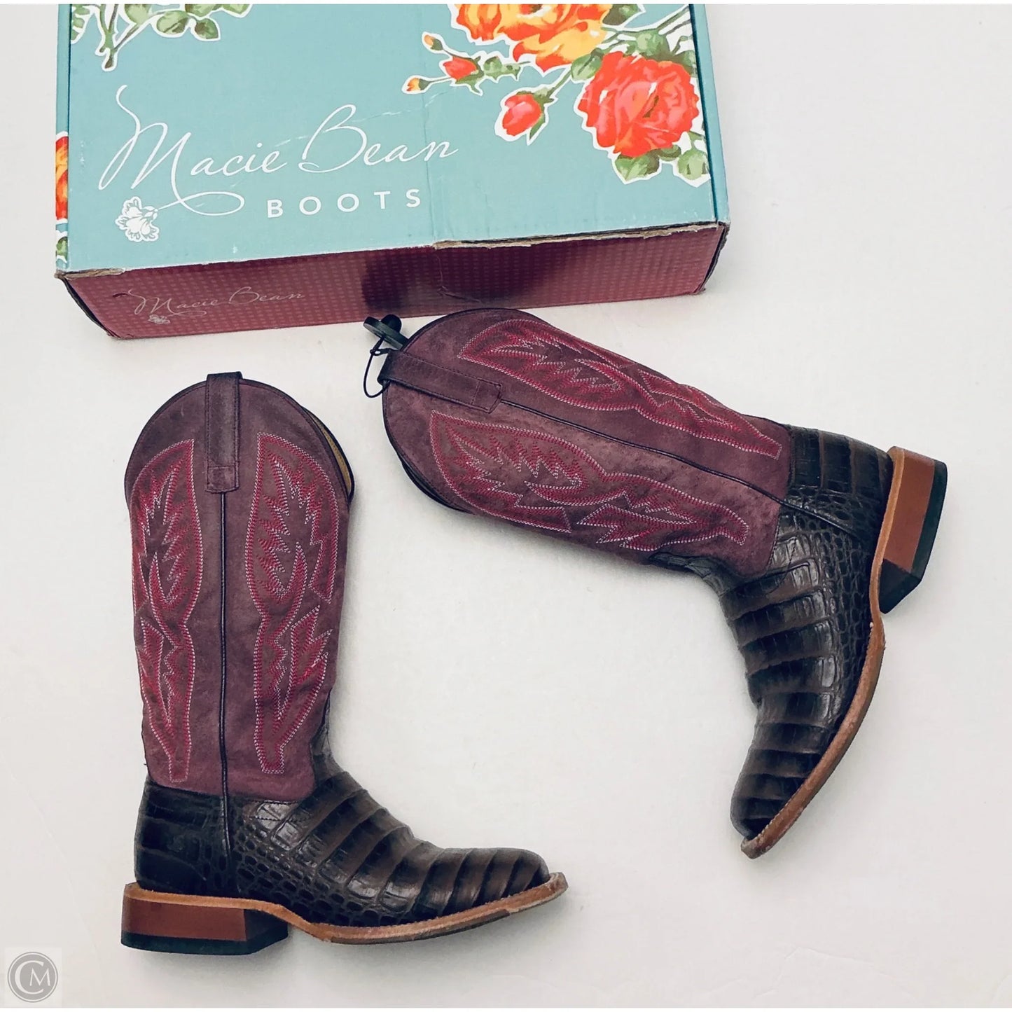 Boots Western By Cmb In Brown & Purple, Size: 7.5