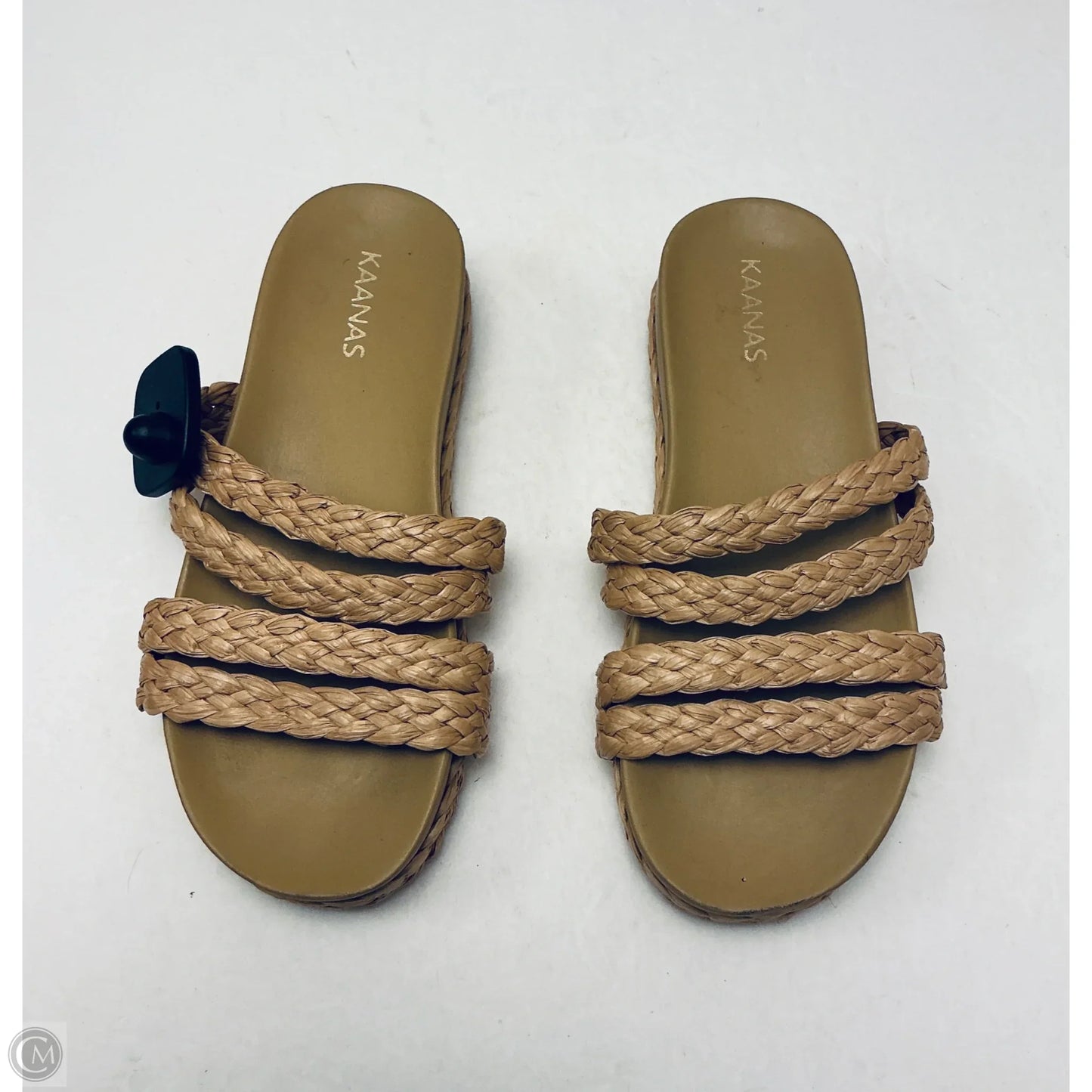 Sandals Flats By Clothes Mentor In Tan, Size: 8