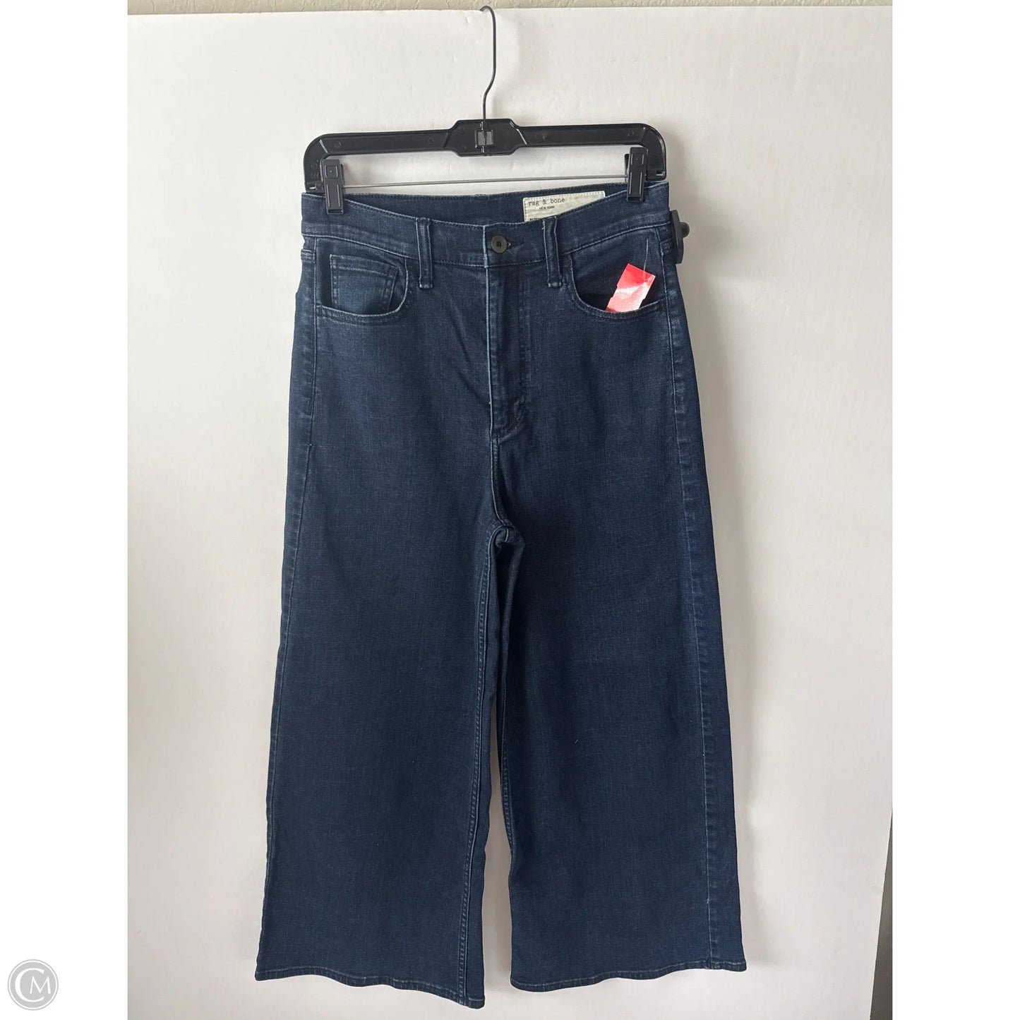 Jeans Wide Leg By Rag And Bone In Blue Denim, Size: 6