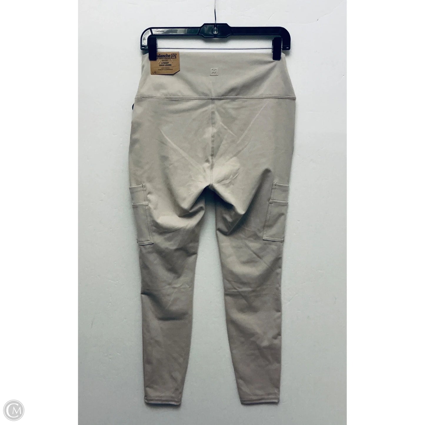Athletic Leggings By Avalanche In Tan, Size: L